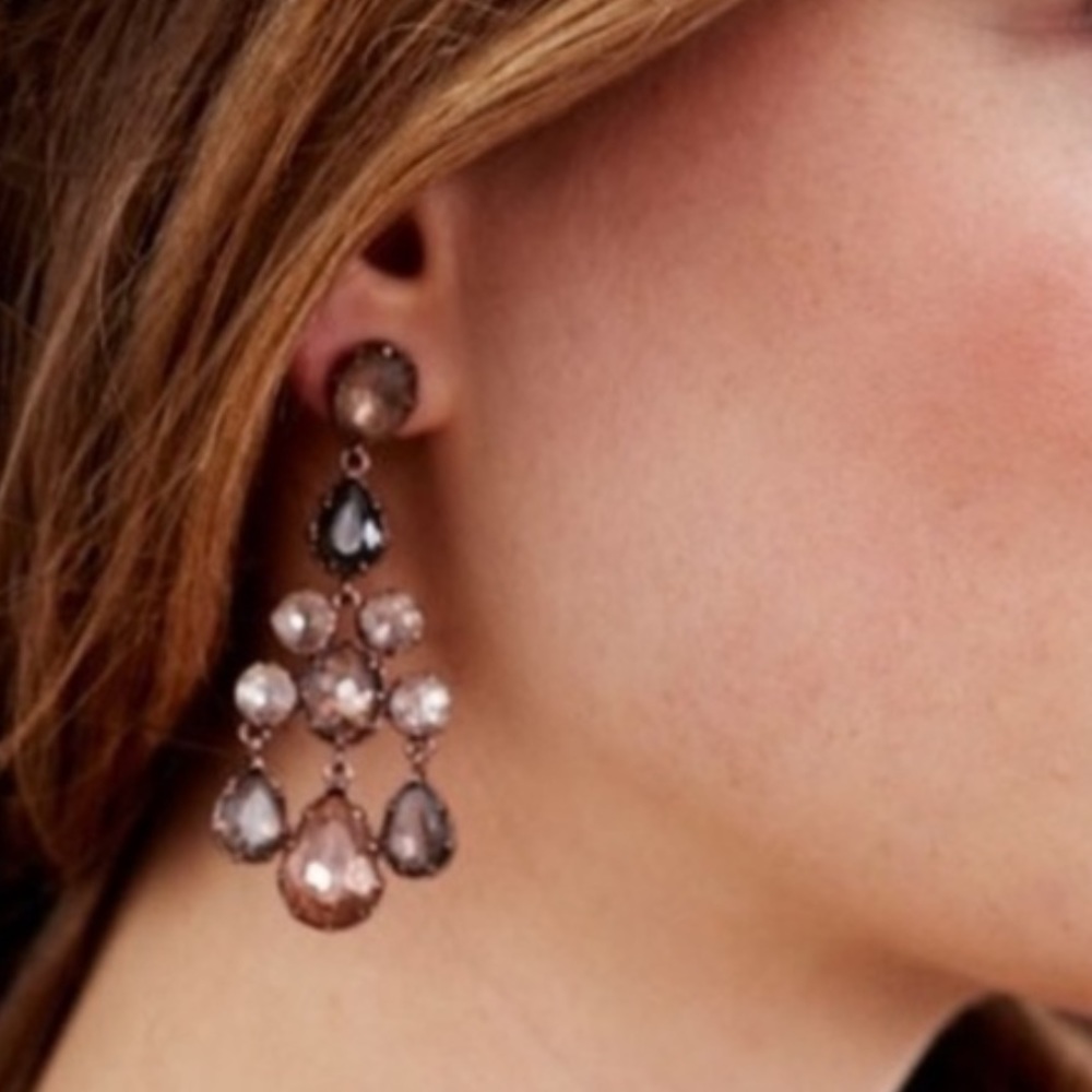 Stella & Dot Vintage Estate Chandelier Crystal Earrings-NWOT
